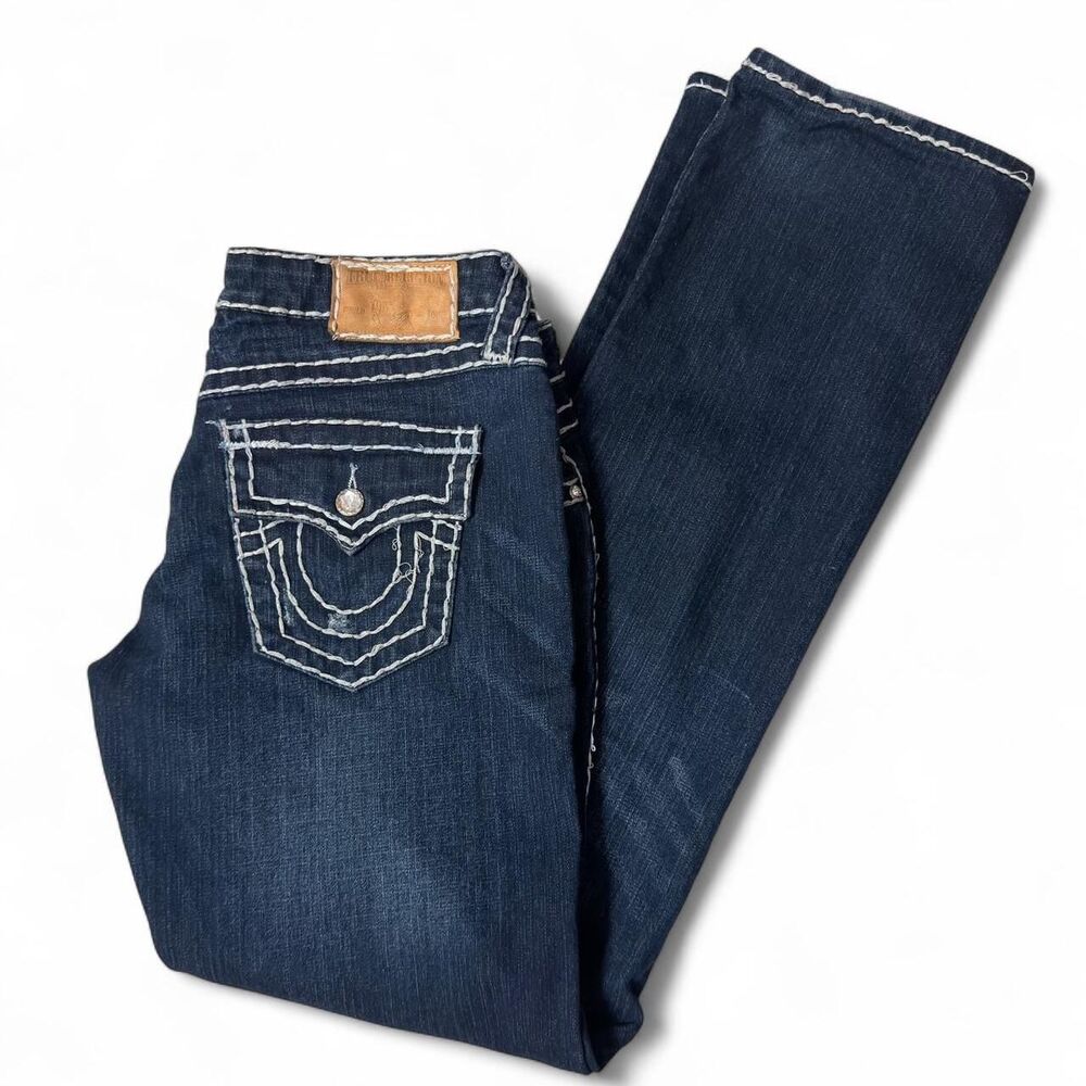 True-religion Men's Blue and Navy Jeans